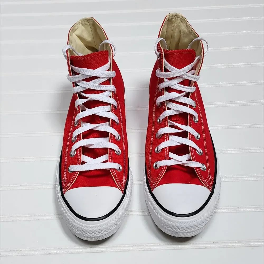 Converse Chuck Taylor All Star High Adults Sneakers Size 12 Men's/14 Women's Red - Picture 3 of 10